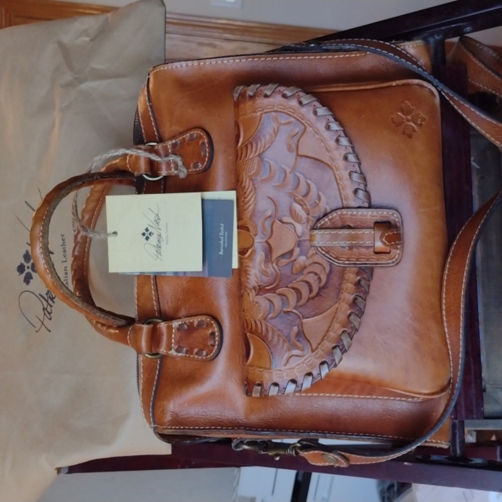 EUC Patricia Nash Burnished Tool Collection Satchel